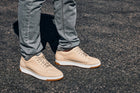 Ivory White Suede Elevated Leather Sneakers - 2311