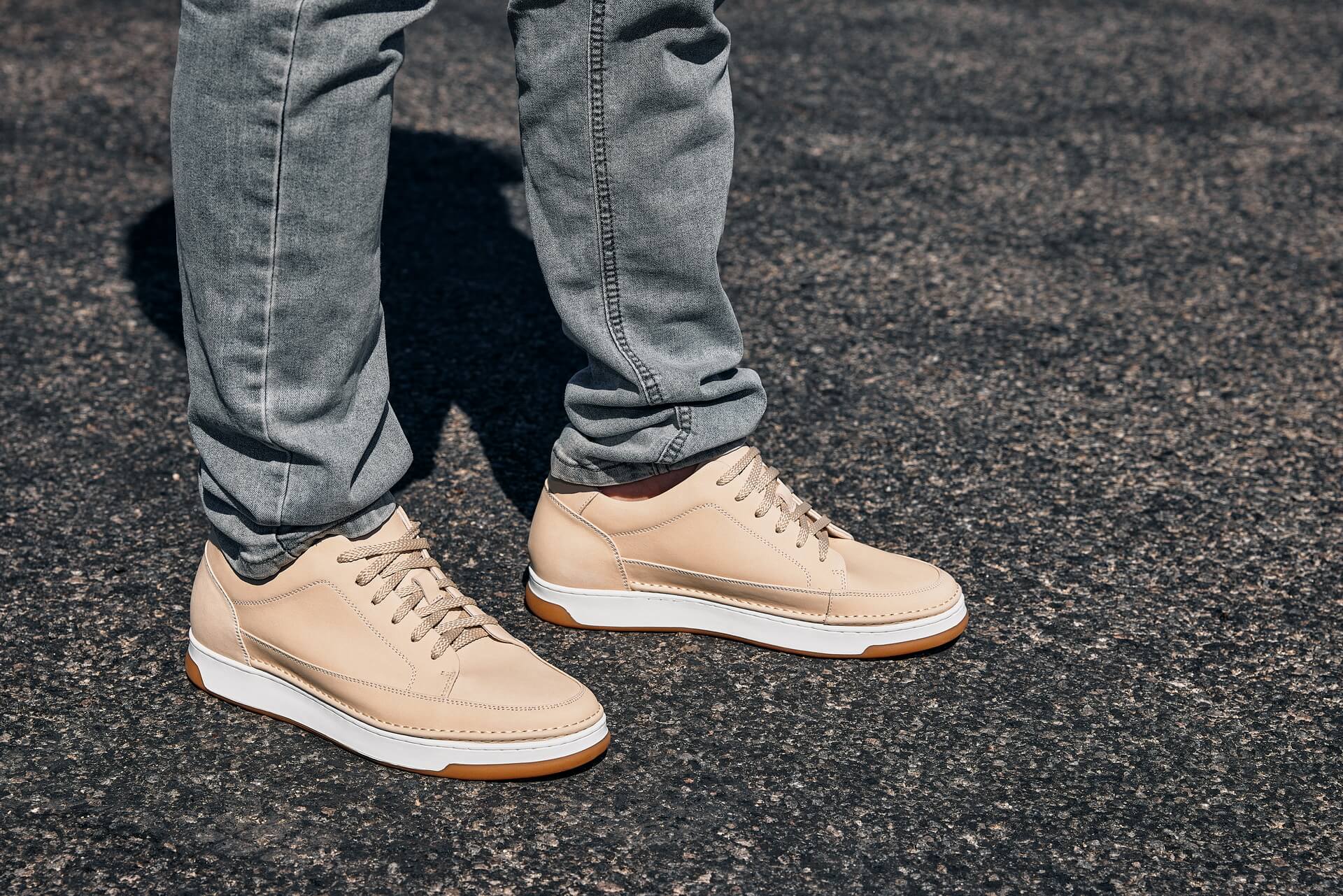 Ivory White Suede Elevated Leather Sneakers - 2224
