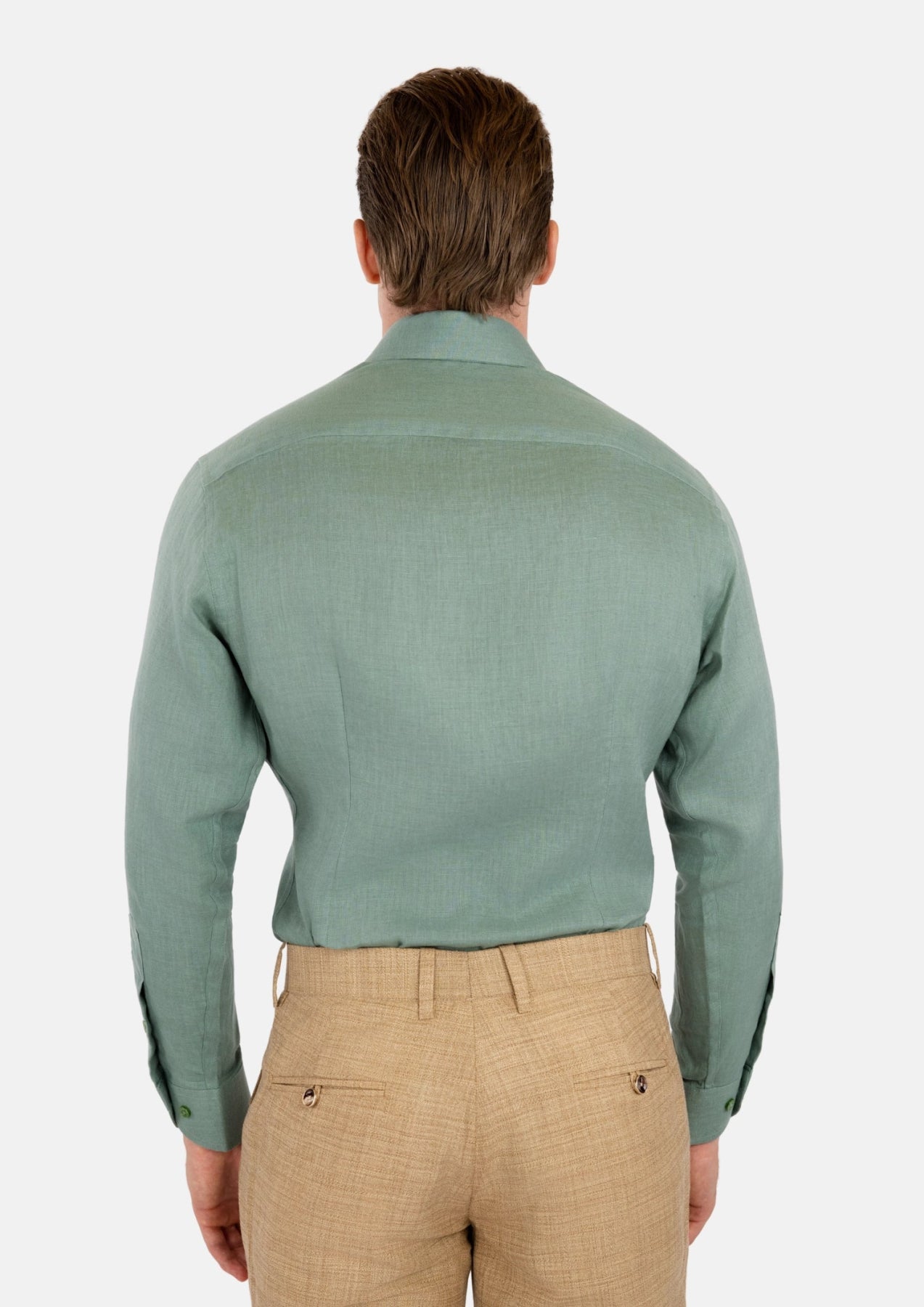 Jade Green Linen Shirt - SARTORO
