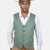 Jade Green Linen Vest - SARTORO