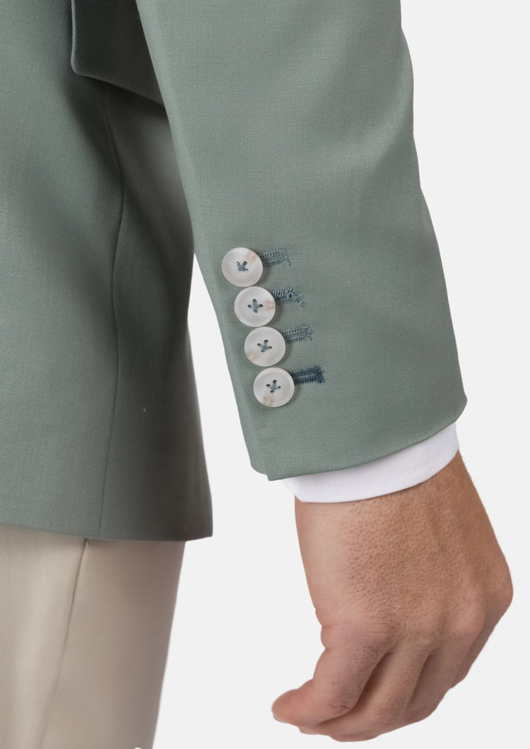 Jade Green Performance Wool Jacket - SARTORO714