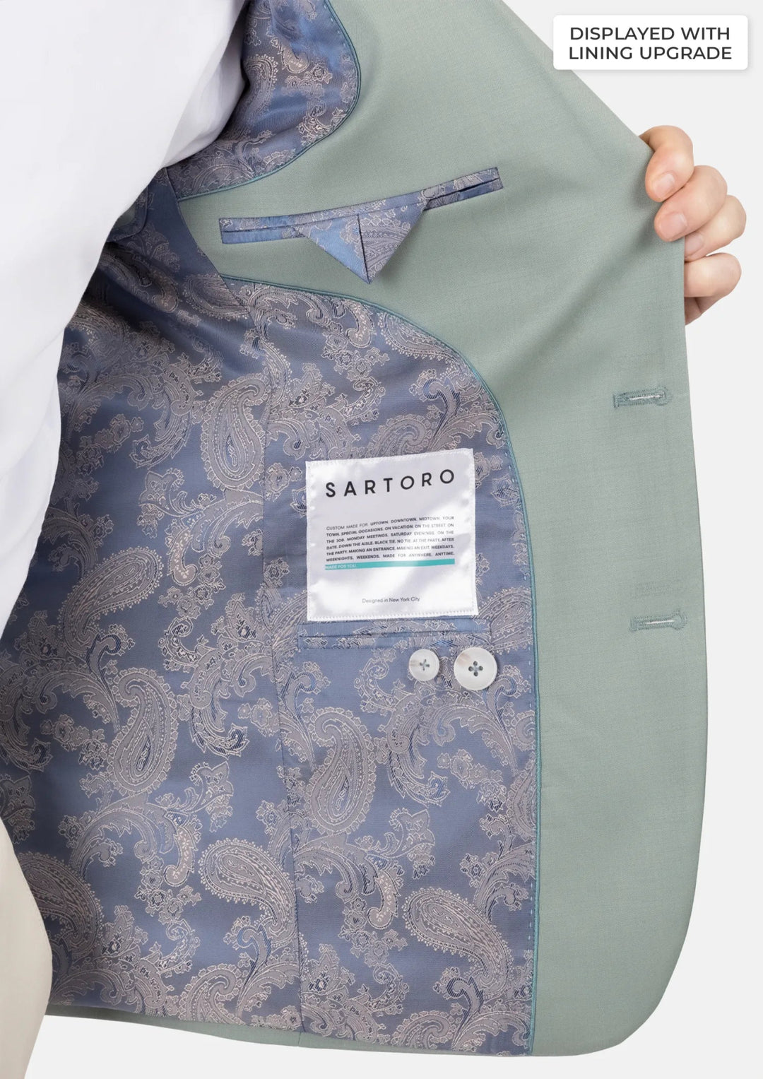 Jade Green Performance Wool Jacket - SARTORO