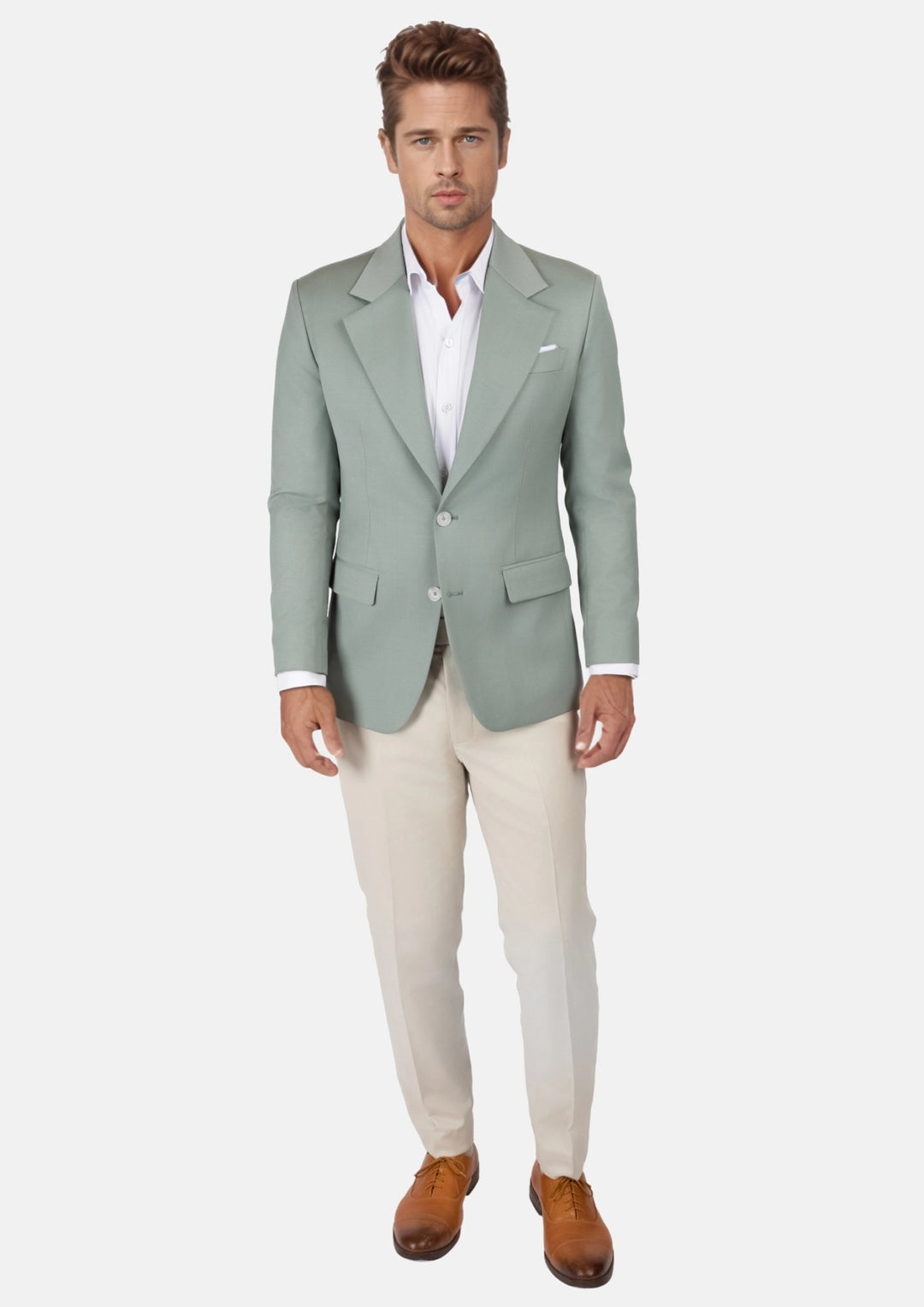 Jade Green Performance Wool Jacket - SARTORO
