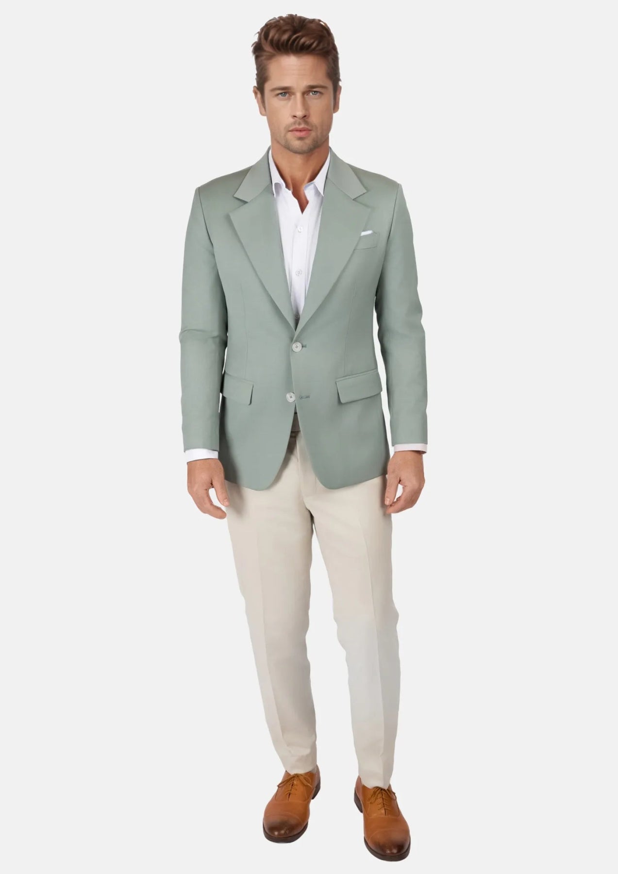 Jade Green Performance Wool Jacket - SARTORO897
