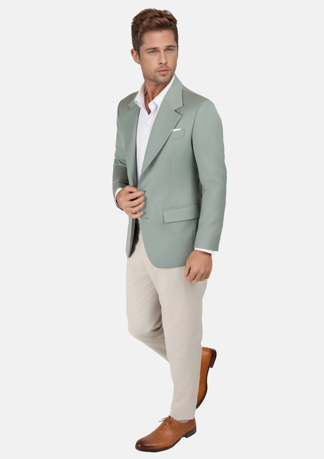 Jade Green Performance Wool Jacket - SARTORO633