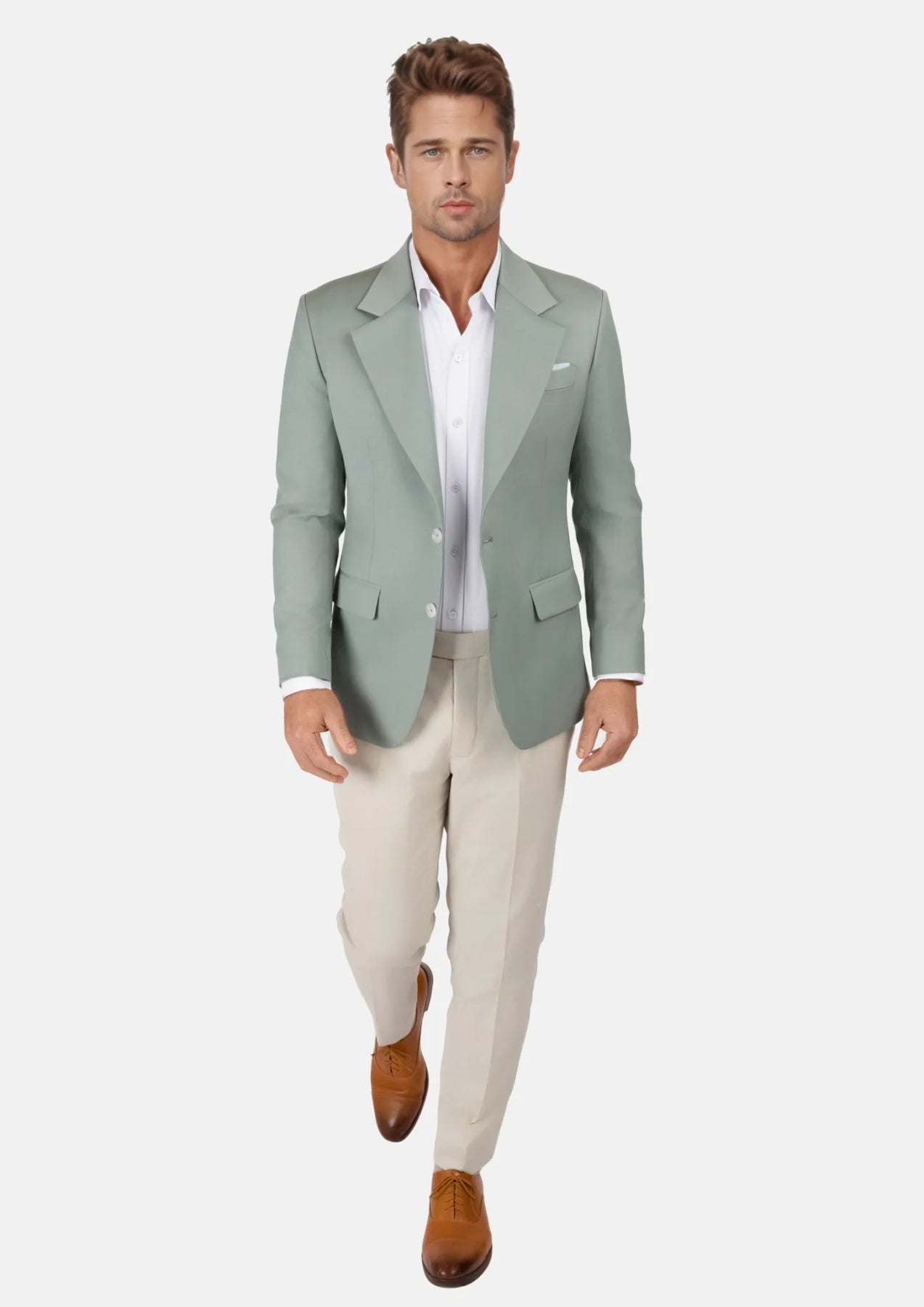 Jade Green Performance Wool Jacket - SARTORO500