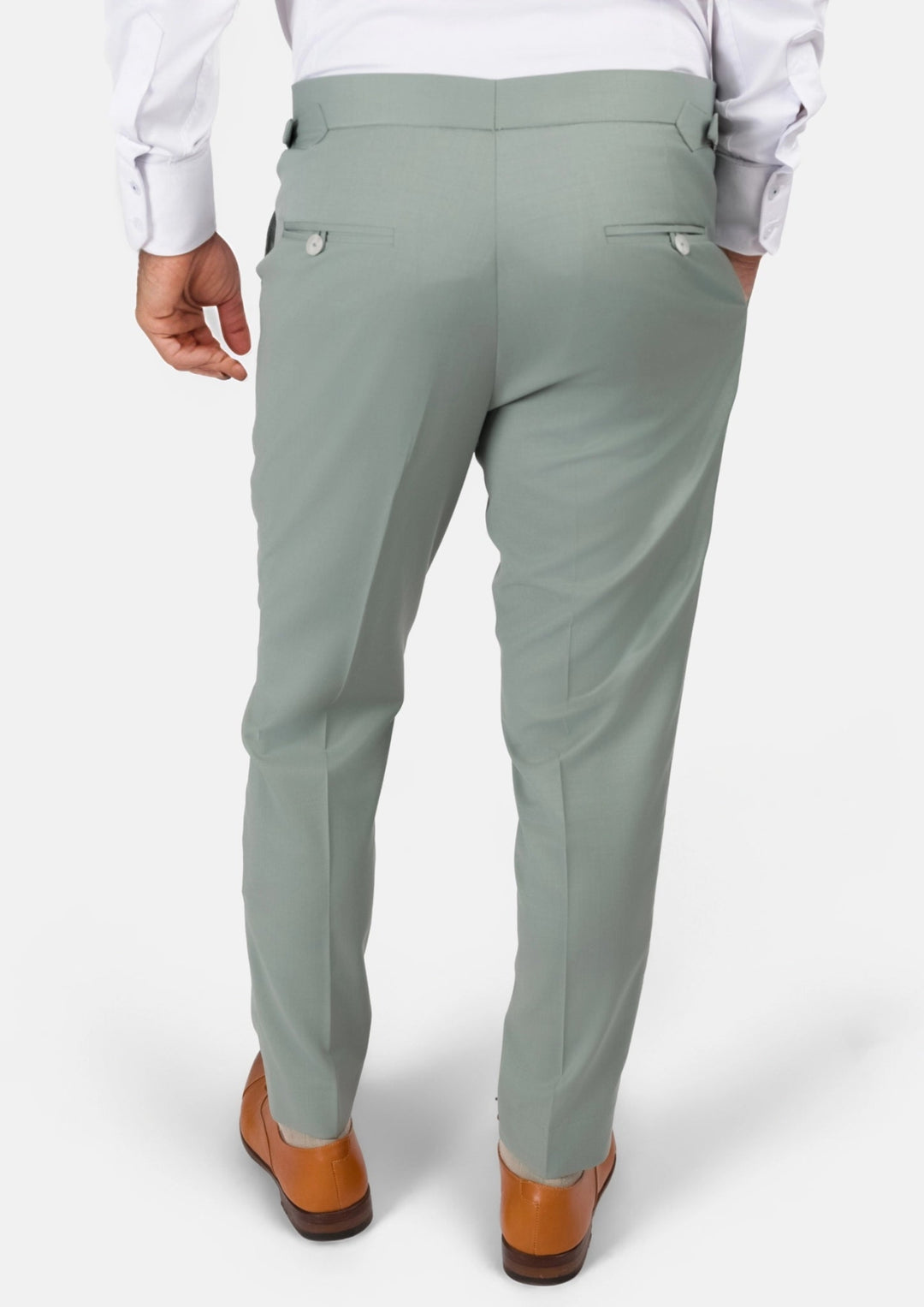 Jade Green Performance Wool Pants - SARTORO
