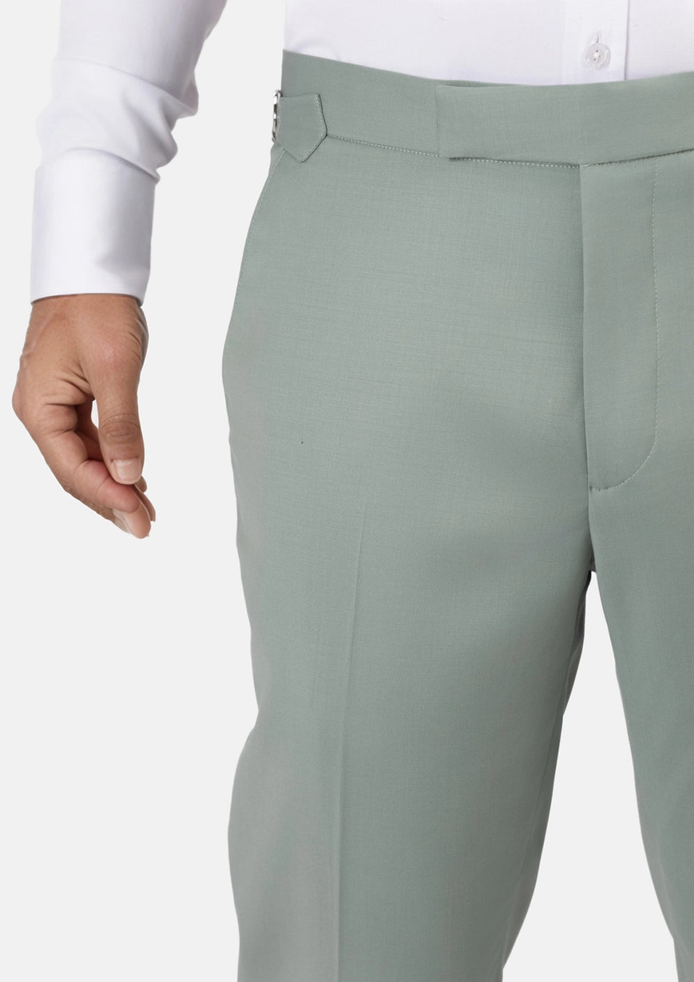 Jade Green Performance Wool Pants - SARTORO