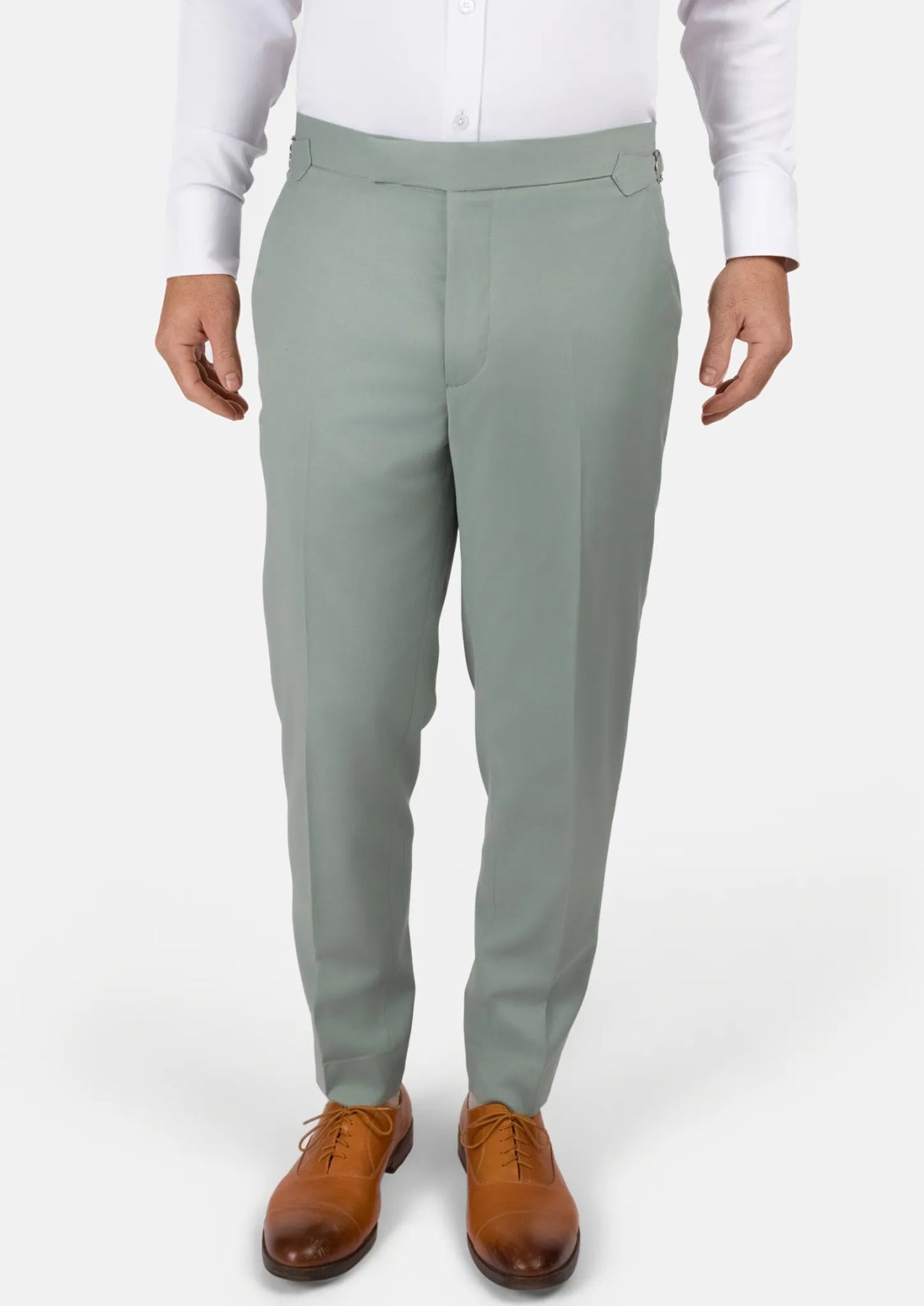 Jade Green Performance Wool Pants - SARTORO279