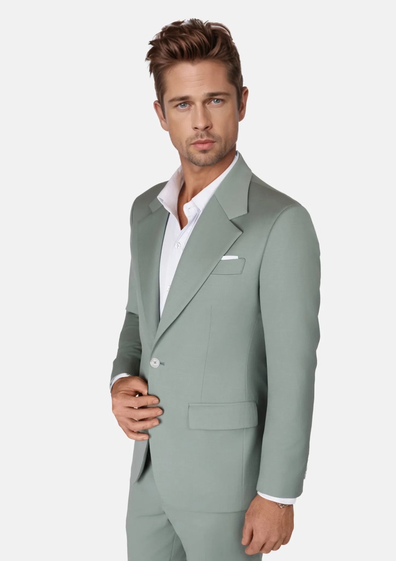 Jade Green Performance Wool Suit227