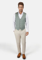 Jade Green Performance Wool Vest - SARTORO242