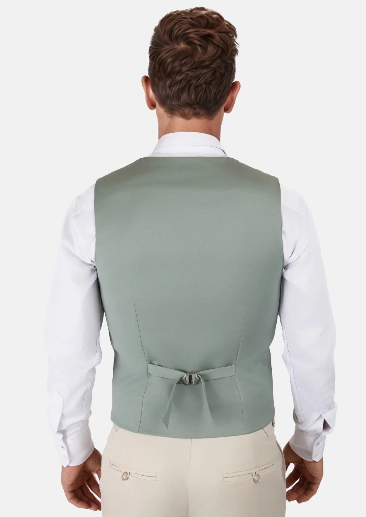 Jade Green Performance Wool Vest - SARTORO267