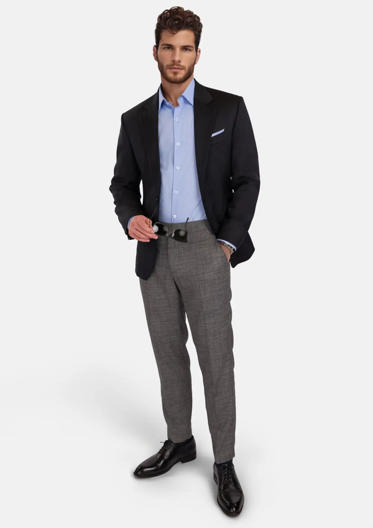 Jet Black Performance Stretch Jacket - SARTORO448