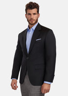 Jet Black Performance Stretch Jacket - SARTORO115