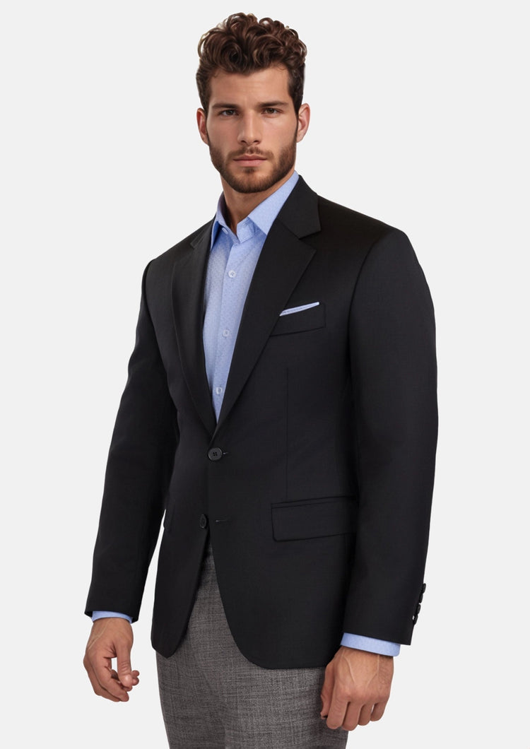 Jet Black Performance Stretch Jacket - SARTORO