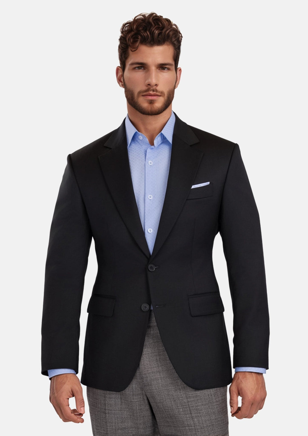 Jet Black Performance Stretch Jacket - SARTORO