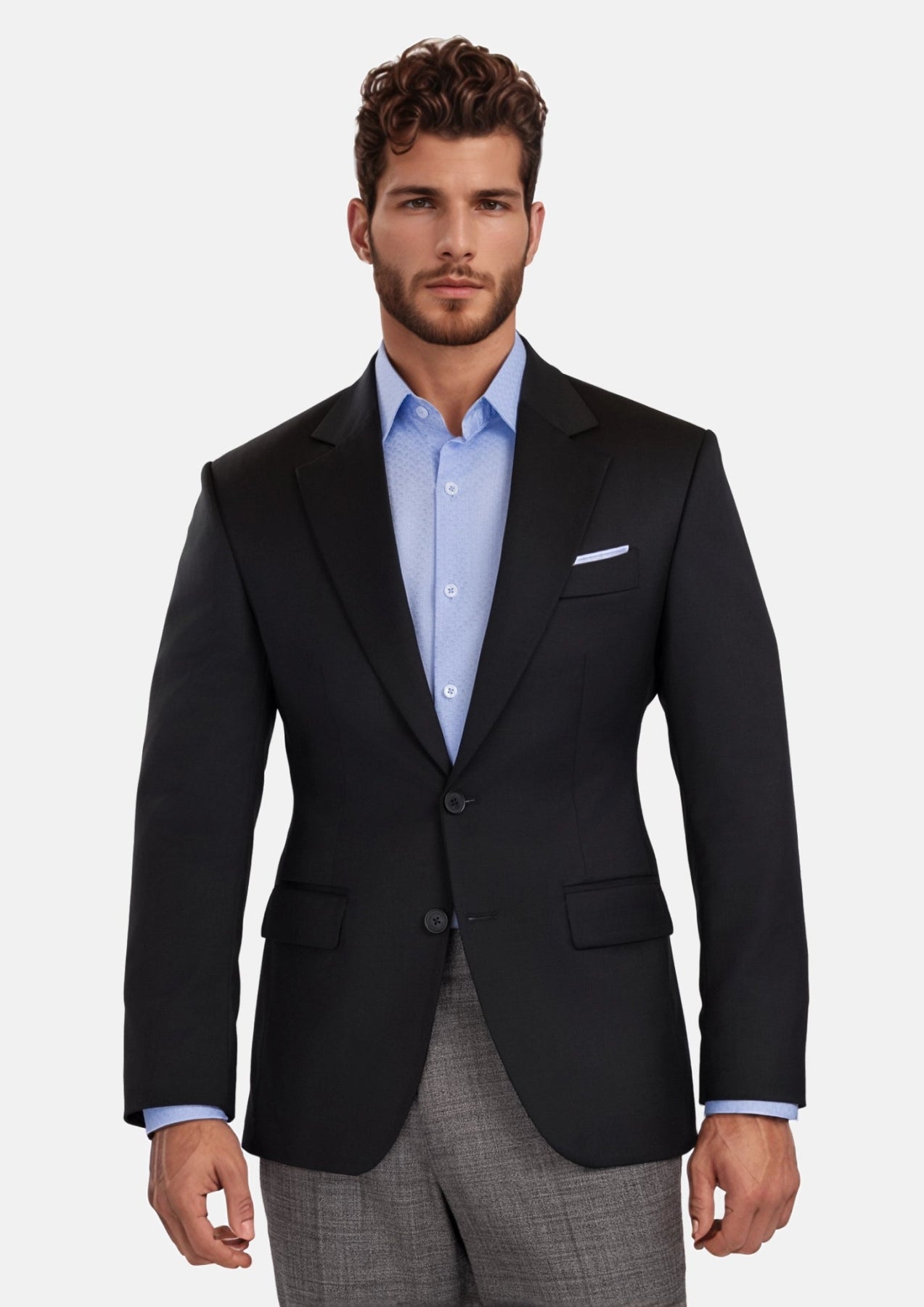 Jet Black Performance Stretch Jacket - SARTORO