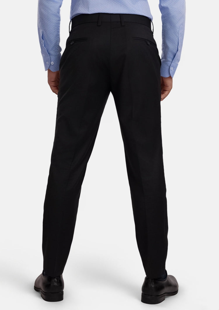 Jet Black Performance Stretch Pants - SARTORO707