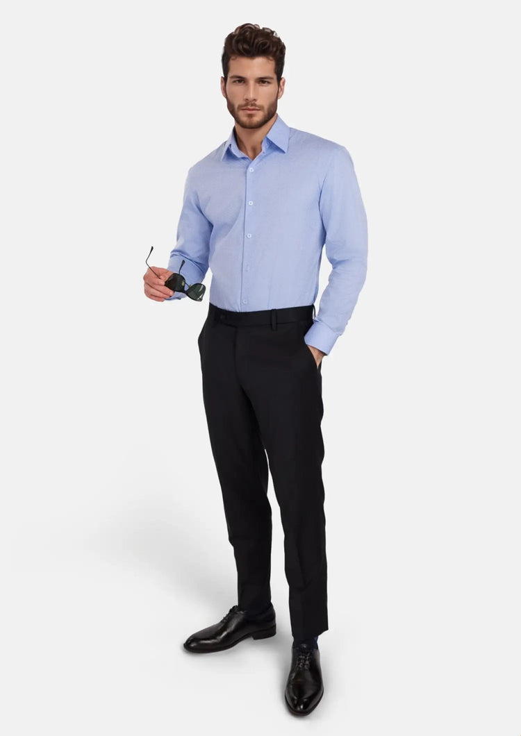 Jet Black Performance Stretch Pants - SARTORO