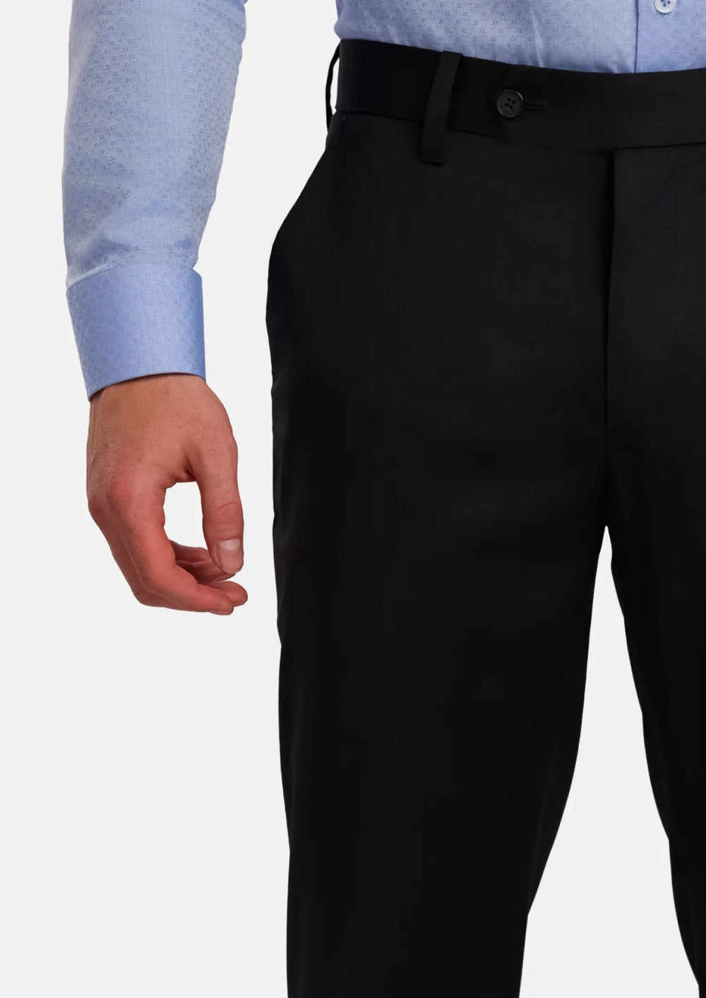Jet Black Performance Stretch Pants - SARTORO