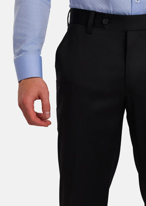 Jet Black Performance Stretch Pants - SARTORO