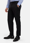 Jet Black Performance Stretch Pants - SARTORO