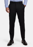 Jet Black Performance Stretch Pants - SARTORO691