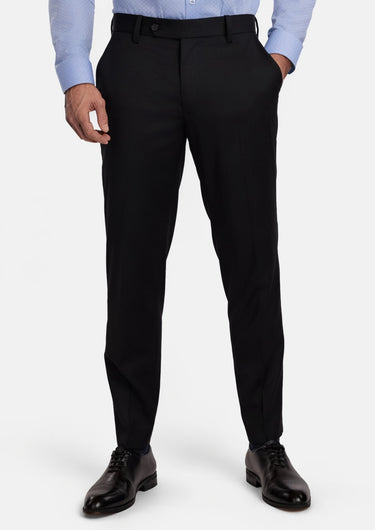 Jet Black Performance Stretch Pants - SARTORO