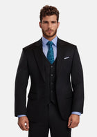 Jet Black Performance Stretch Suit - SARTORO589