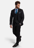 Jet Black Performance Stretch Suit - SARTORO624
