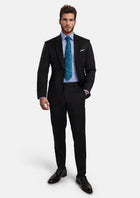 Jet Black Performance Stretch Suit - SARTORO359