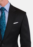 Jet Black Performance Stretch Suit - SARTORO729