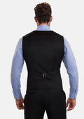 Jet Black Performance Stretch Vest - SARTORO