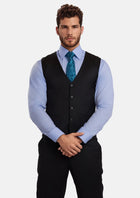 Jet Black Performance Stretch Vest - SARTORO957