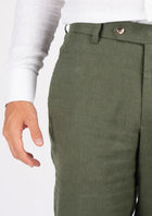 Juniper Green Linen Pants - SARTORO95