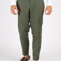 Juniper Green Linen Pants - SARTORO