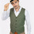Juniper Green Linen Vest - SARTORO