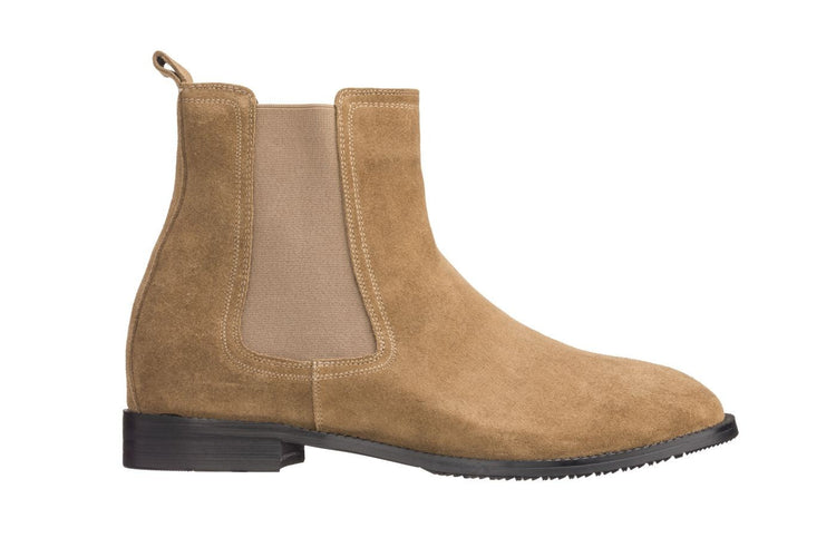 Khaki Brown Suede Chelsea Boot - 2177