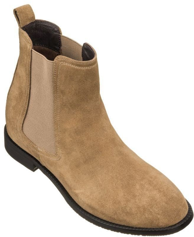 Khaki Brown Suede Chelsea Boot - 2382