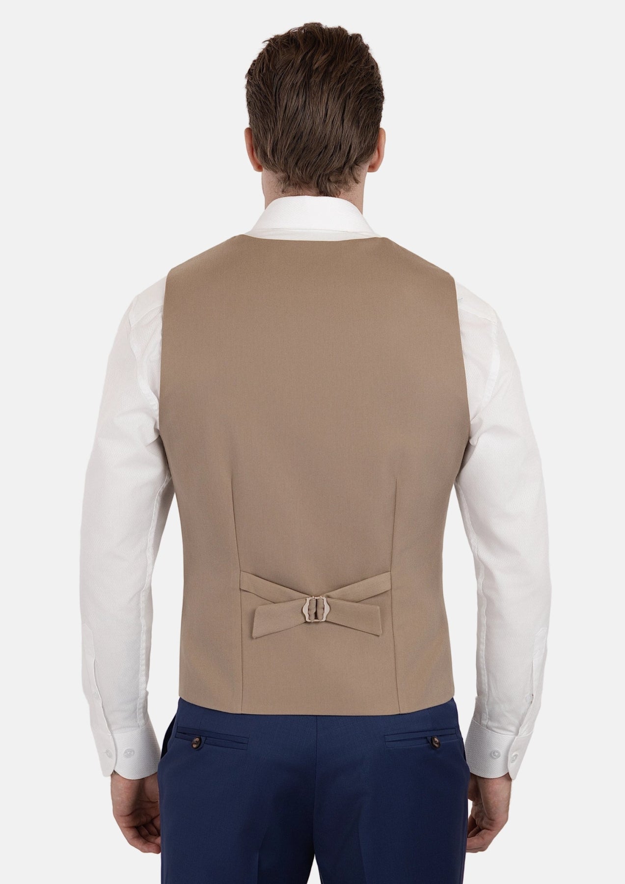 Khaki Cotton Vest - SARTORO274
