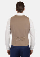 Khaki Cotton Vest - SARTORO888
