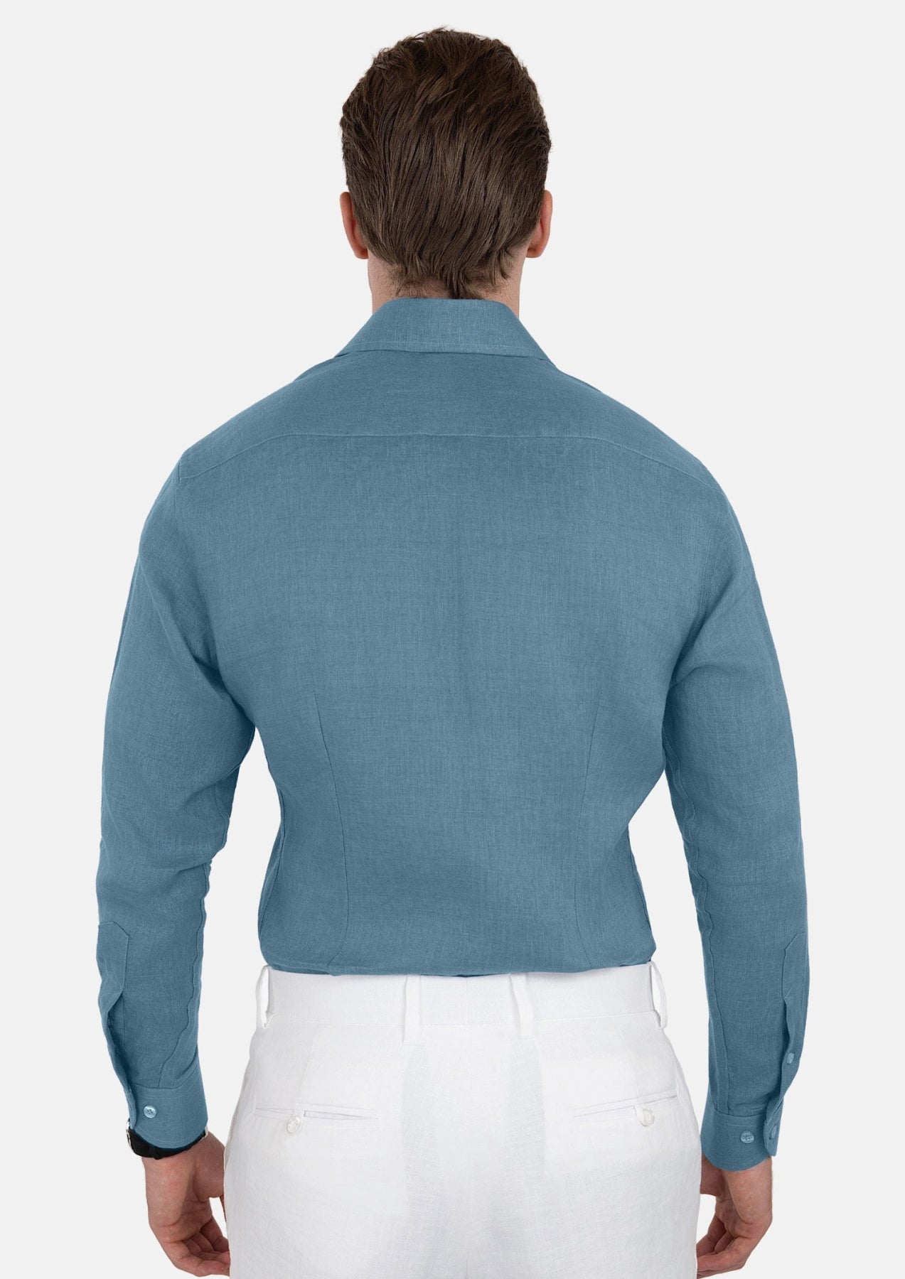 Koi Blue Linen Shirt - SARTORO