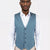 Koi Blue Linen Vest - SARTORO