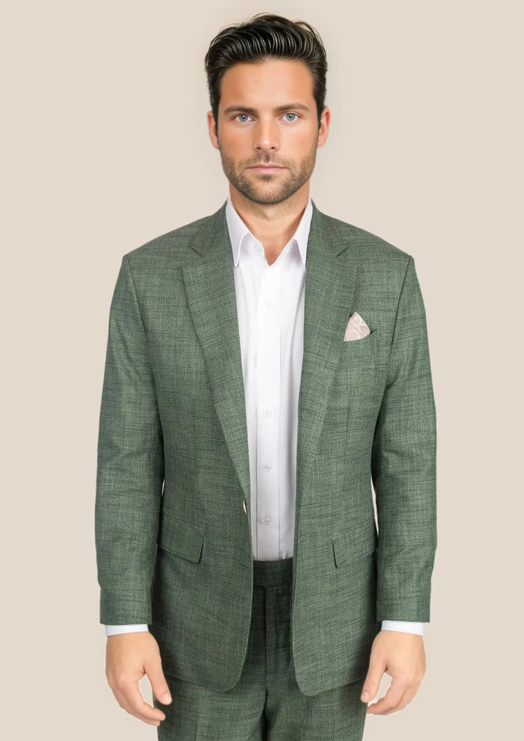 Lafayette Aspen Green Hopsack Suit - SARTORO