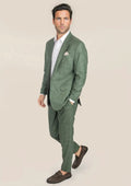 Lafayette Aspen Green Hopsack Suit - SARTORO