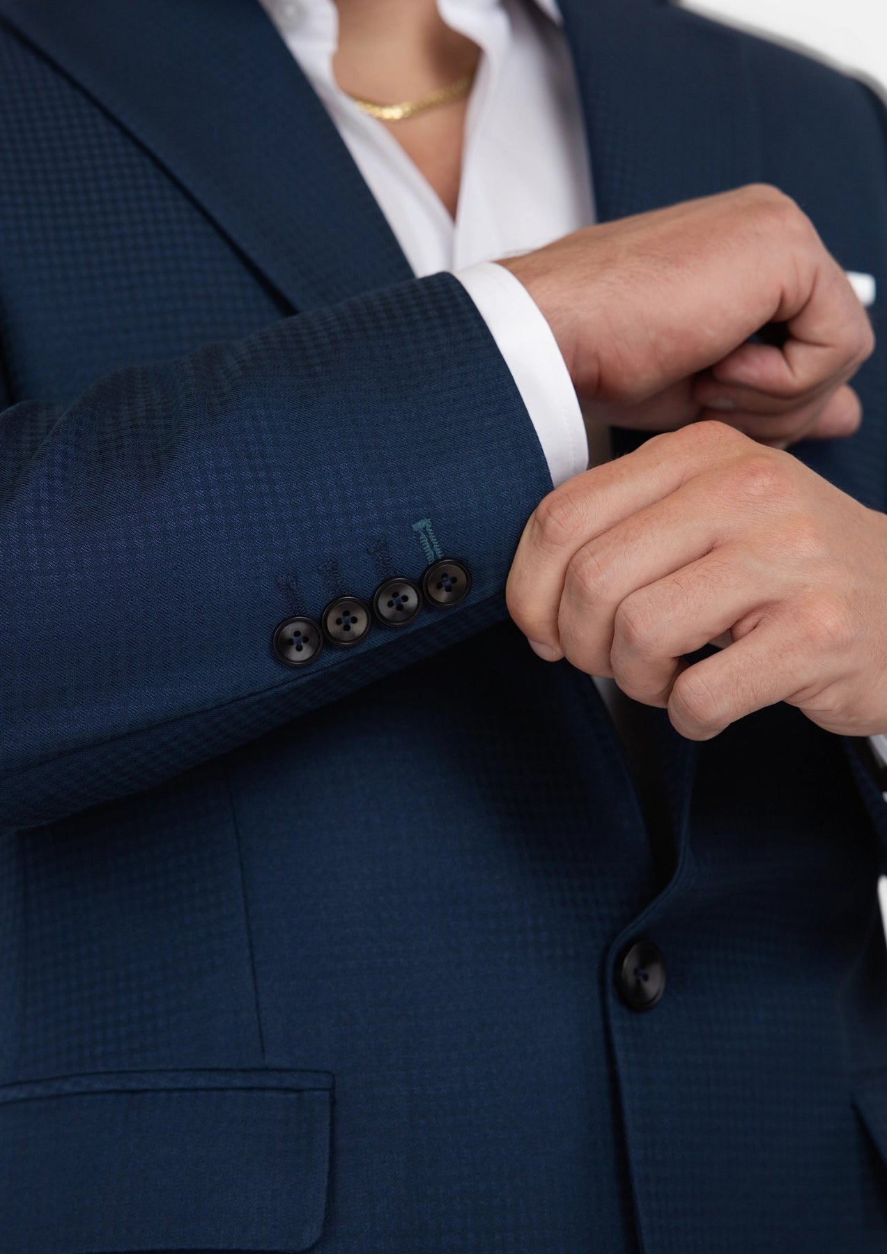 Lafayette Blue Microcheck Jacket - SARTORO