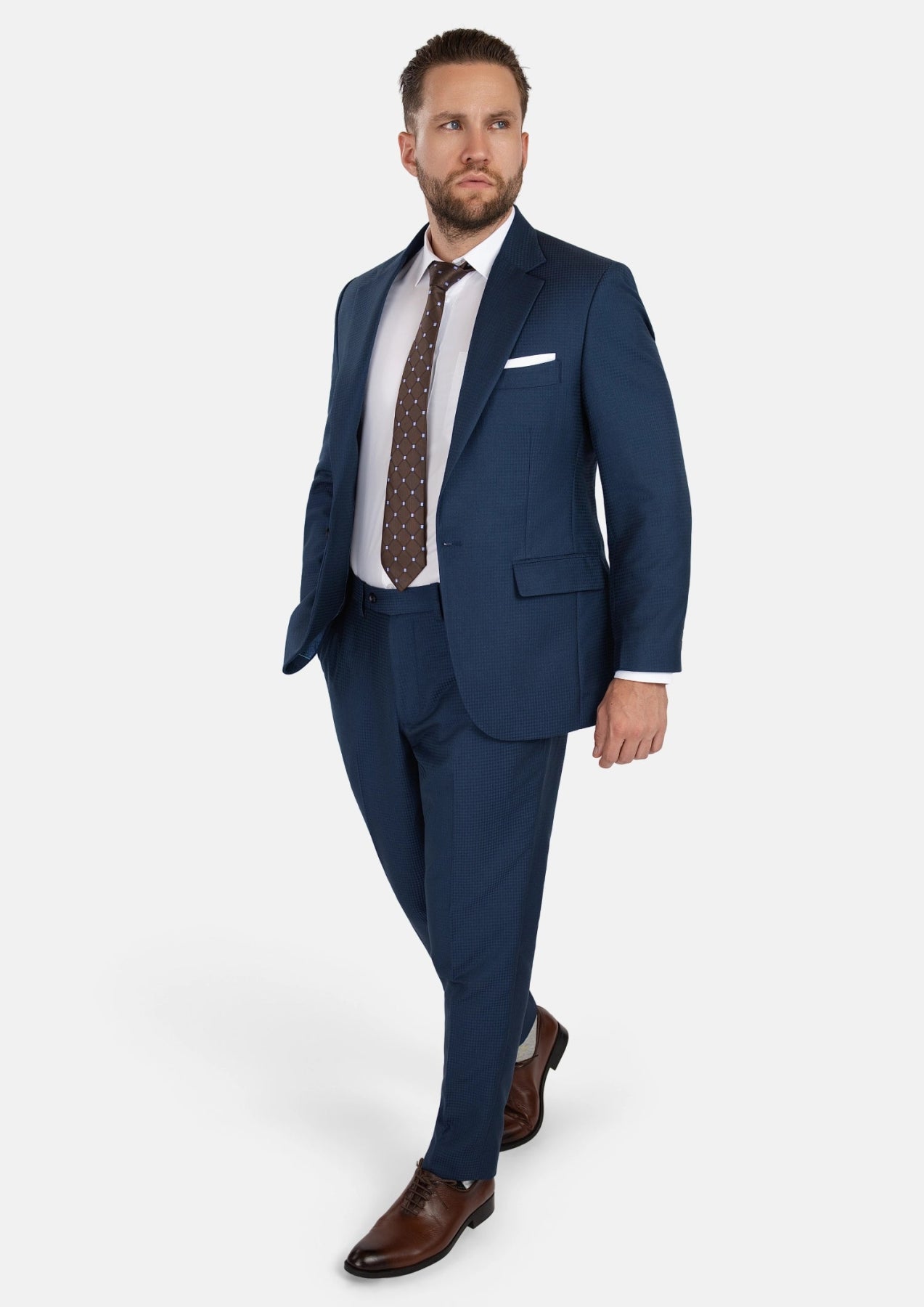 Lafayette Blue Microcheck Suit - SARTORO