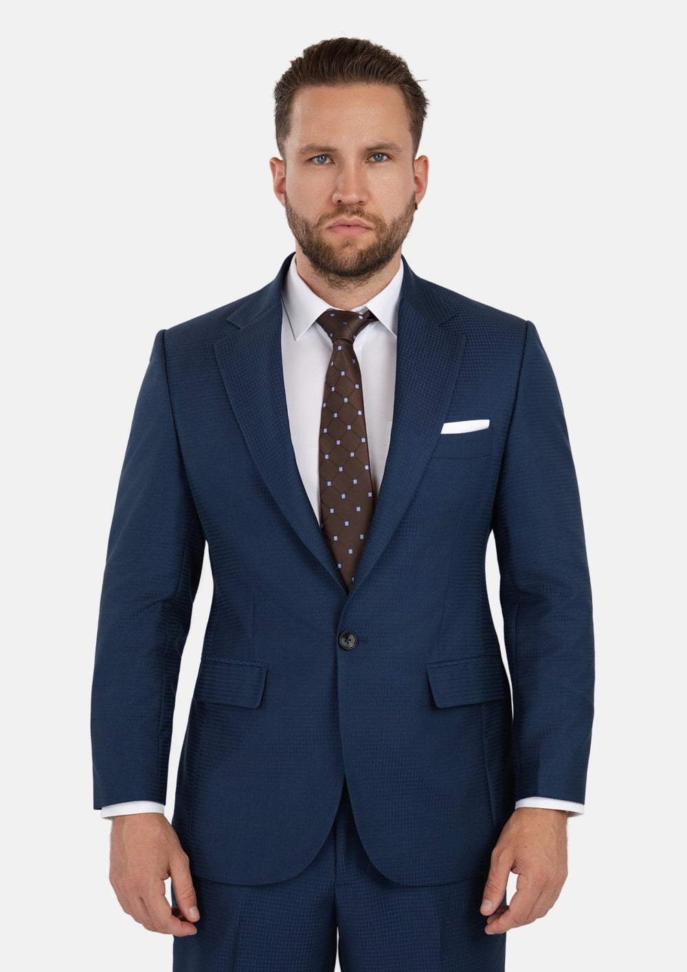 Blue Microcheck Suit548