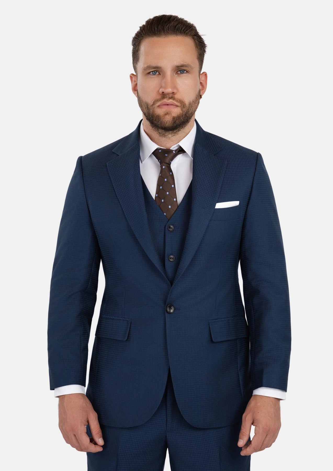 Lafayette Blue Microcheck Suit - SARTORO