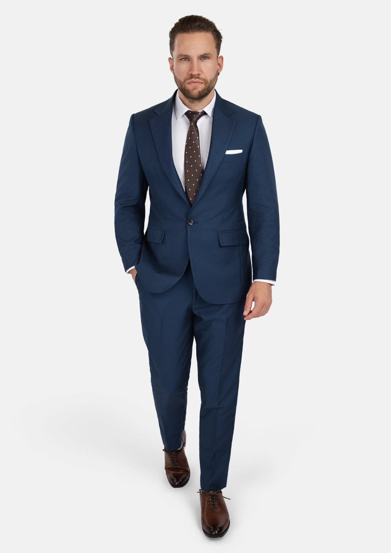 Lafayette Blue Microcheck Suit - SARTORO